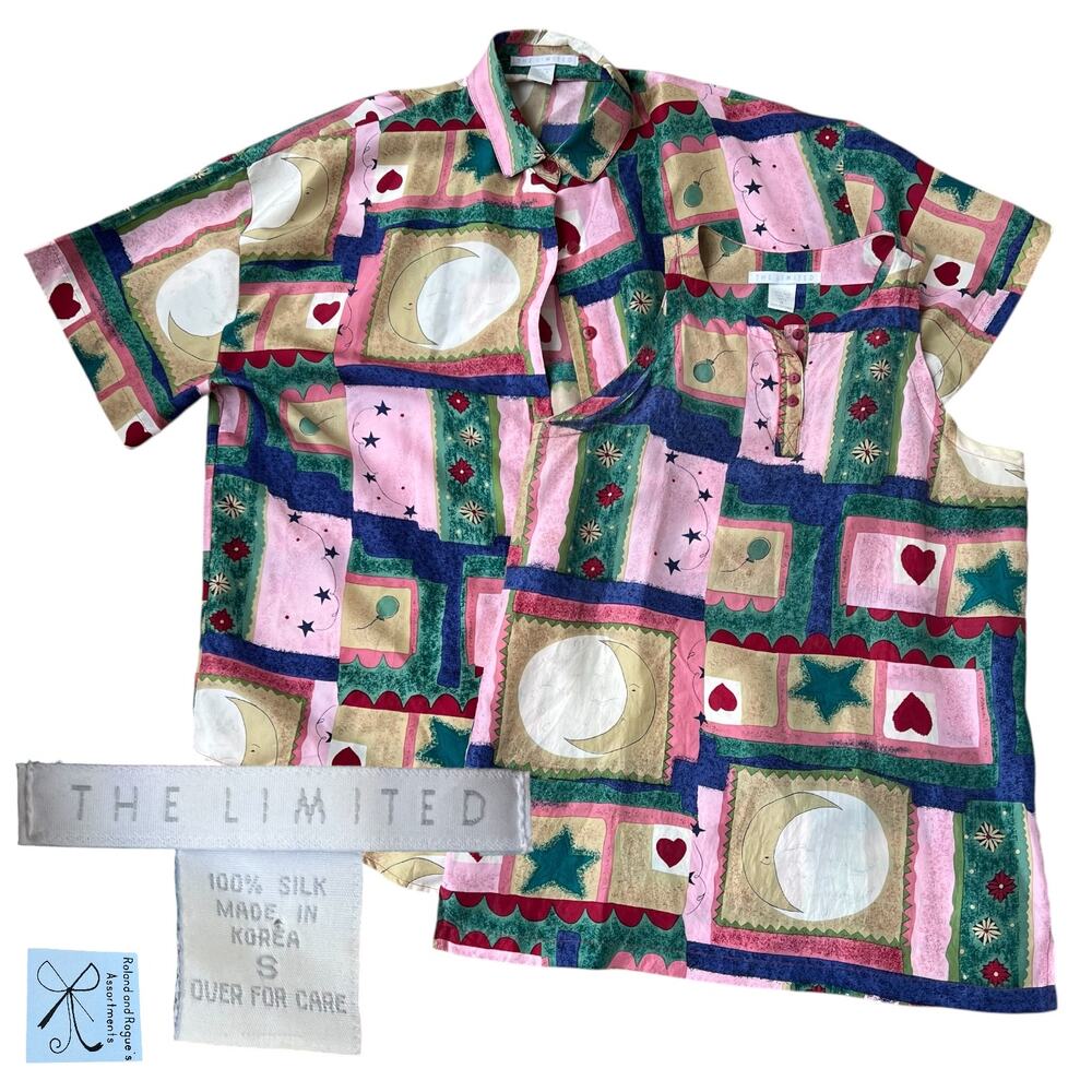 The Limited 100% Silk 2-PC Tank and Shirt Set Sz S